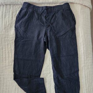 Old Navy mid-rise black linen pant - Size M